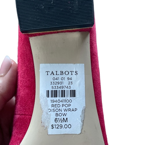 🔥Talbots Edison Bow Flats in Red Suede, Size 6.5 - Picture 10 of 10